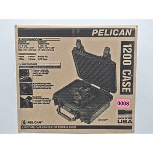 Pelican 1200 Protector Case Watertight Crushproof with Foam‎ Black